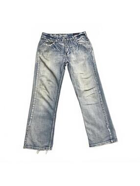 Distressed Bongo Jeans Berlin Straight Leg Jeans 32/33 Well Worn